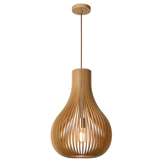 B-Ware Lucide Hängeleuchte Bodo Deckenlampe Pendelleuchte Deckenleuchte E27 Hellbraun