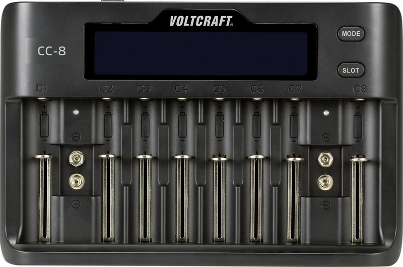 B-Ware Voltcraft Cc 8 Rundzellen Ladegerät Li Ion Li Fe Po Ni Mh Ni Cd A Mignon Micro Mini
