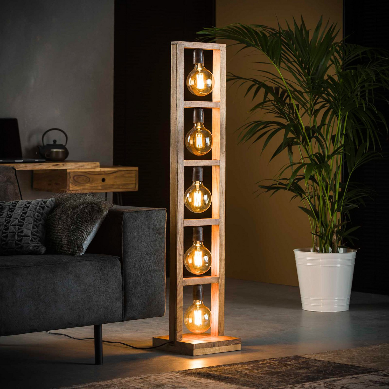 B-Ware Stehleuchte Zillerbach Höhe 135 Cm Fünfflammig Stehlampe Lampe Leuchte Spot48