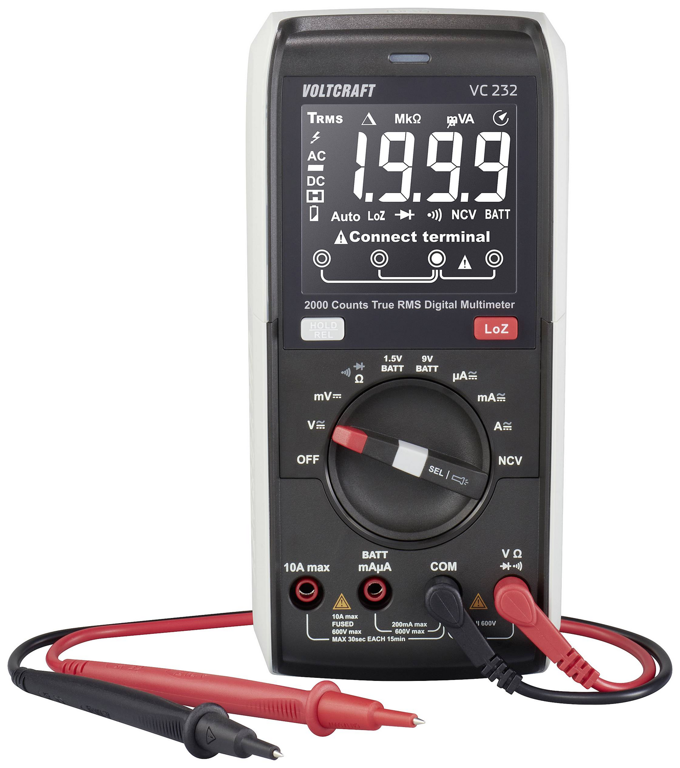 B-Ware Voltcraft Vc232 Hand Multimeter Digital Cat Iii 600 V Messgerät Messwerkzeug70