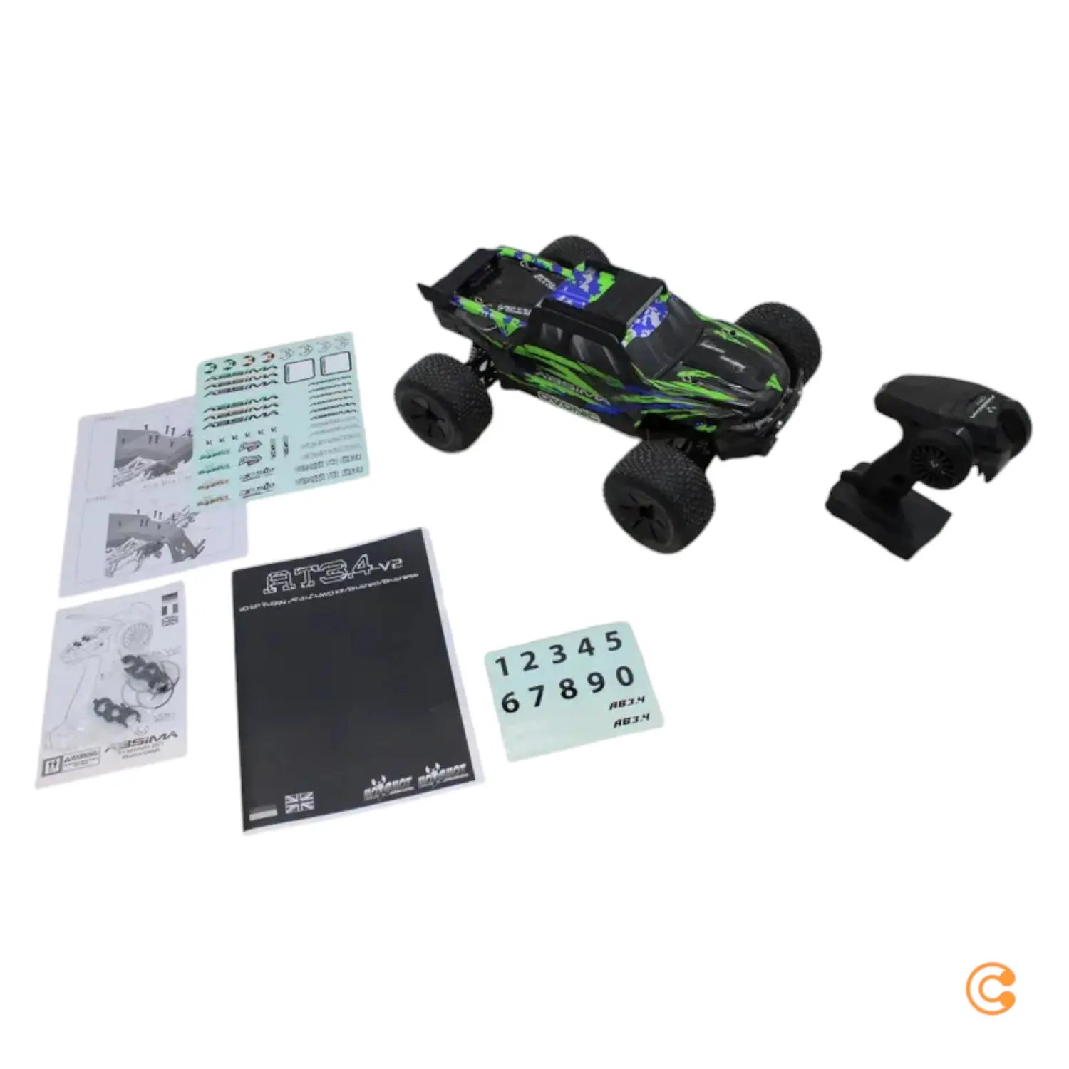 B-Ware Absima At3.4 V2 Brushed 1:10 Modellauto Elektro Truggy Rc Auto Siehe Text/Foto