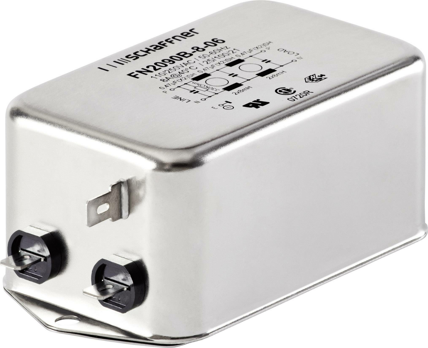 B-Ware Schaffner Entstörfilter 250 V/Ac 20 A 2.7 M H L X B X H 113,5x57,5x45,4mm 1 St.