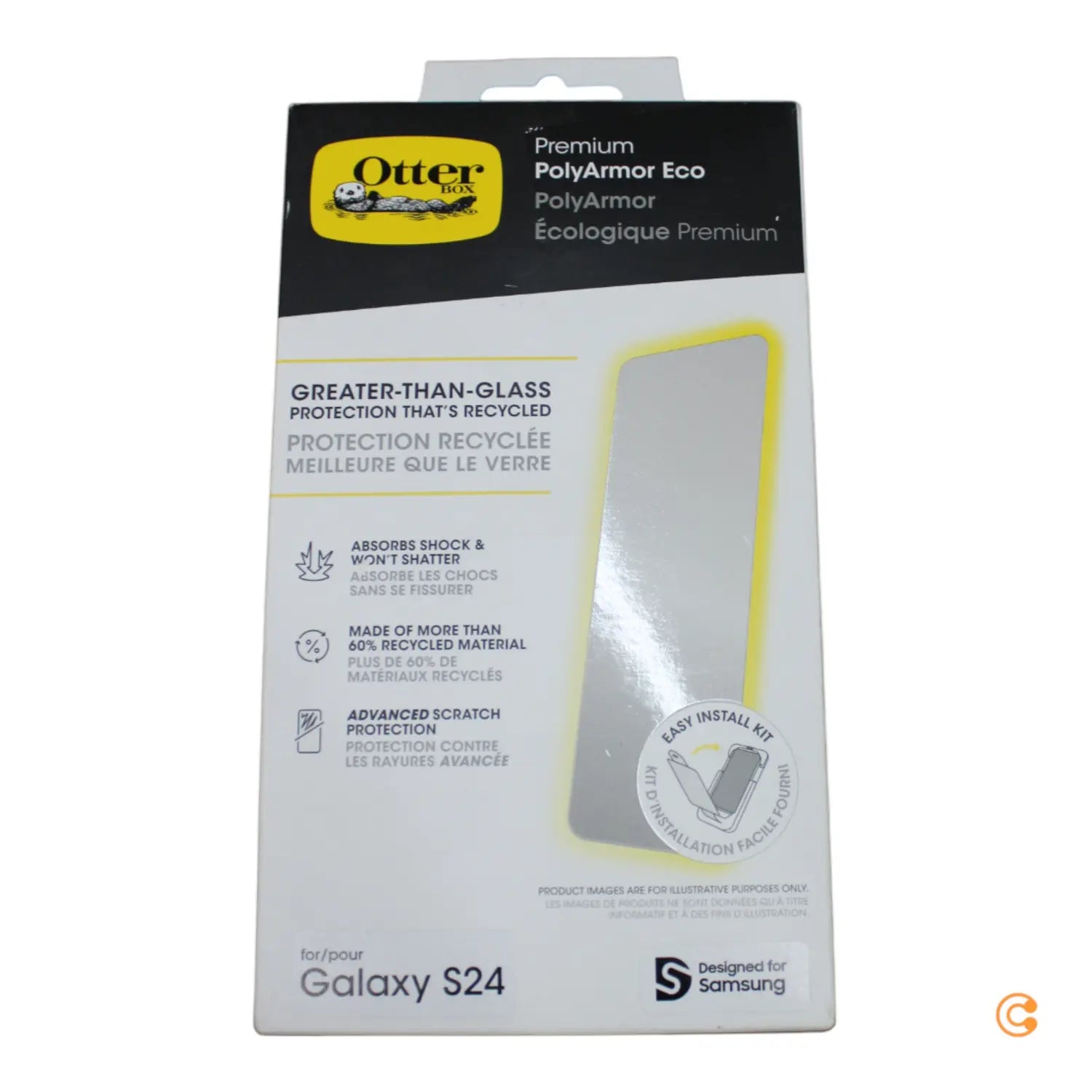 B-Ware Otterbox Poly Armor Displayschutzglas Galaxy S24 Schutzfolie Schutzglas Handy