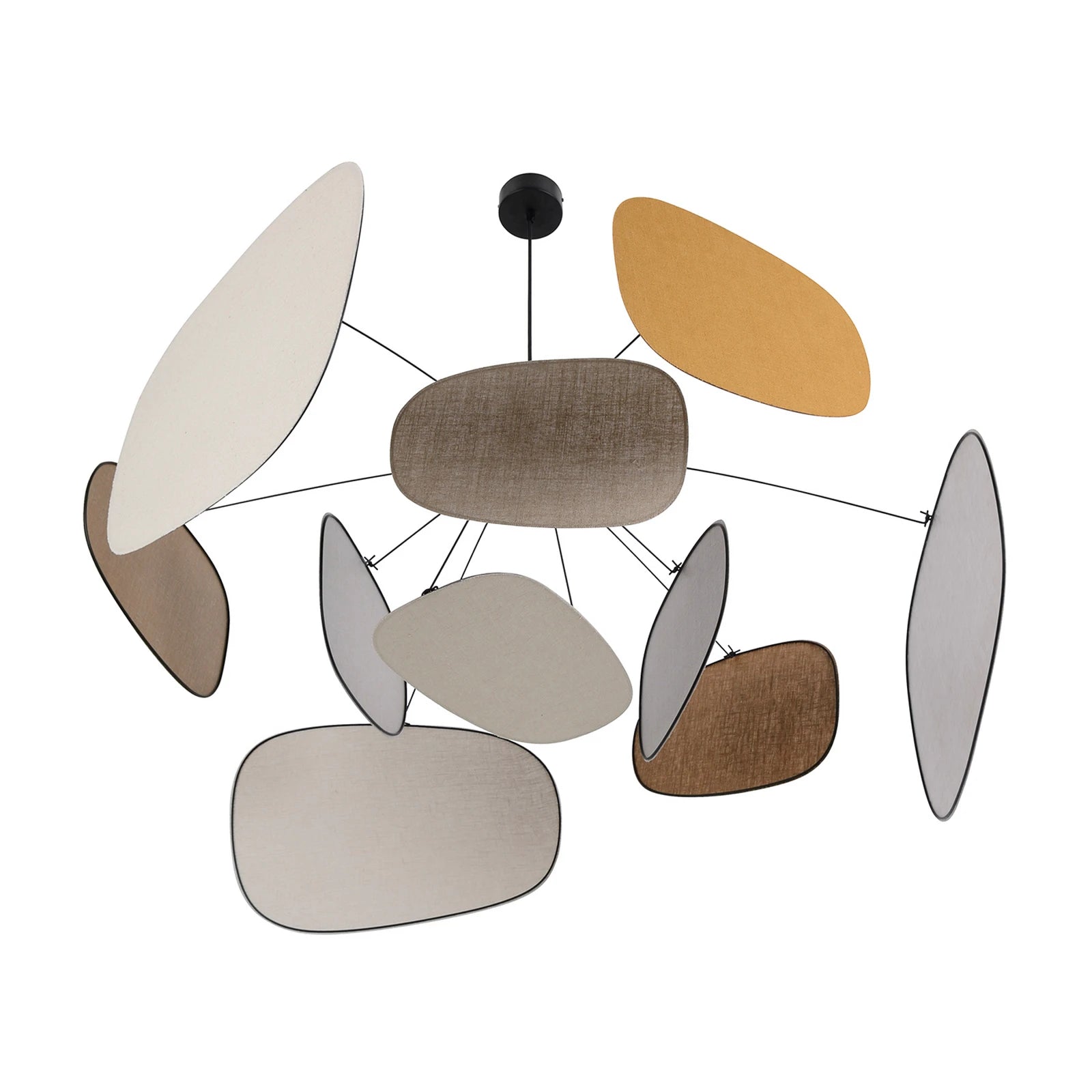 B-Ware MARKET SET Hängelampe Pendelleuchte Screen Leuchte Leinen multicolour 110 cm