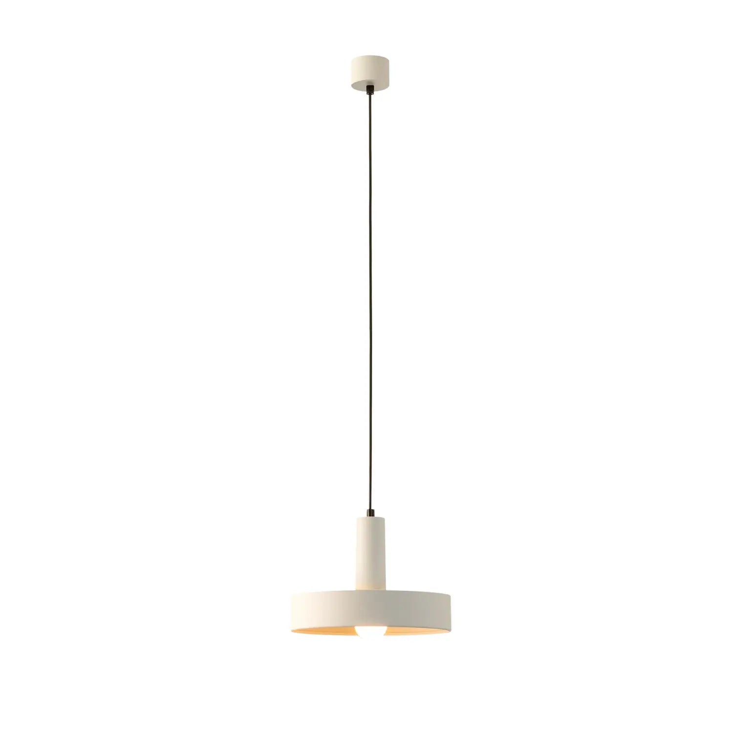 B-Ware Leds C4 Pendelleuchte Hängeleuchte Keops 1 Weiß Matt Aluminium E27 Led ø 28 Cm