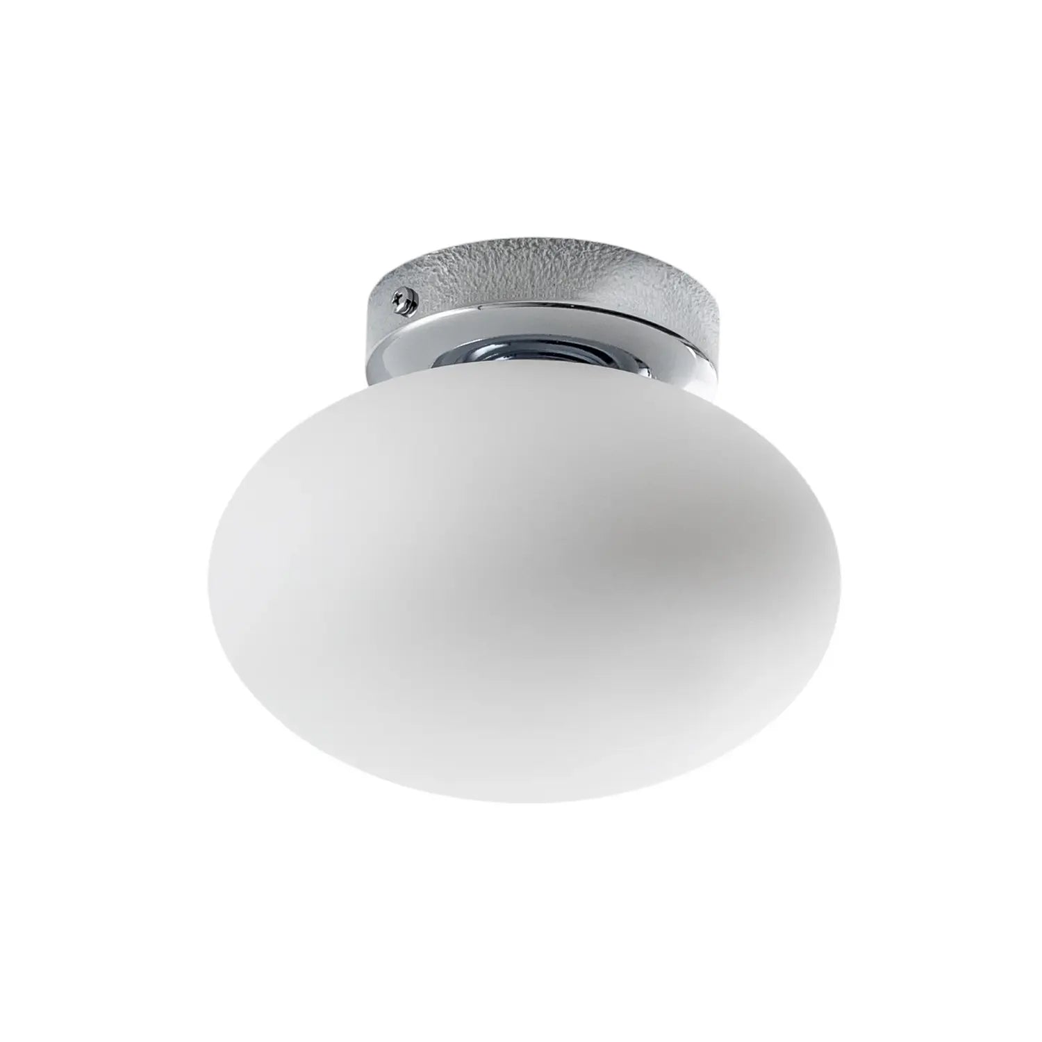 B-Ware Deckenlampe Pendelleuchte Ufo Glas Metall ø18cm G9 Wohnzimmer Lampe Weiß/Chrom