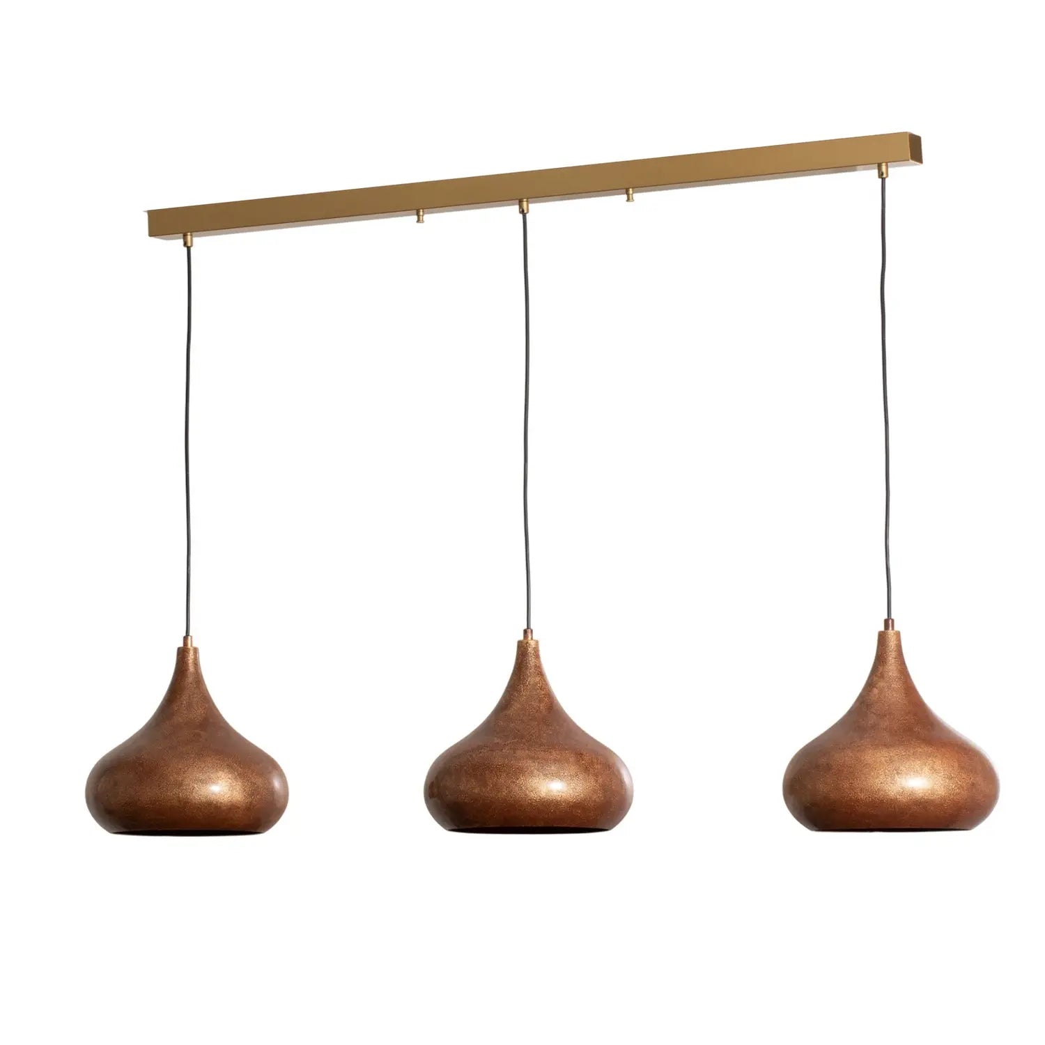 B-Ware Hängeleuchte Muba Pendelleuchte Metall Altmessing Lampe 140 Cm E27 Led 3 Flammig