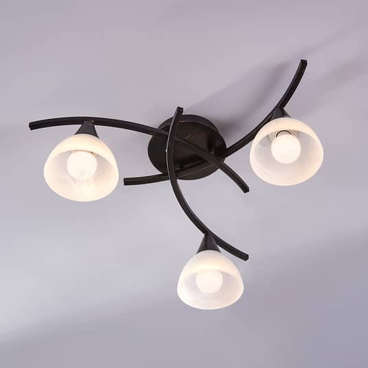 B-Ware Lindby Deckenlampe Della Hängeleuchte Lampe Leuchte Dreiflammig E14 Schwarz G482