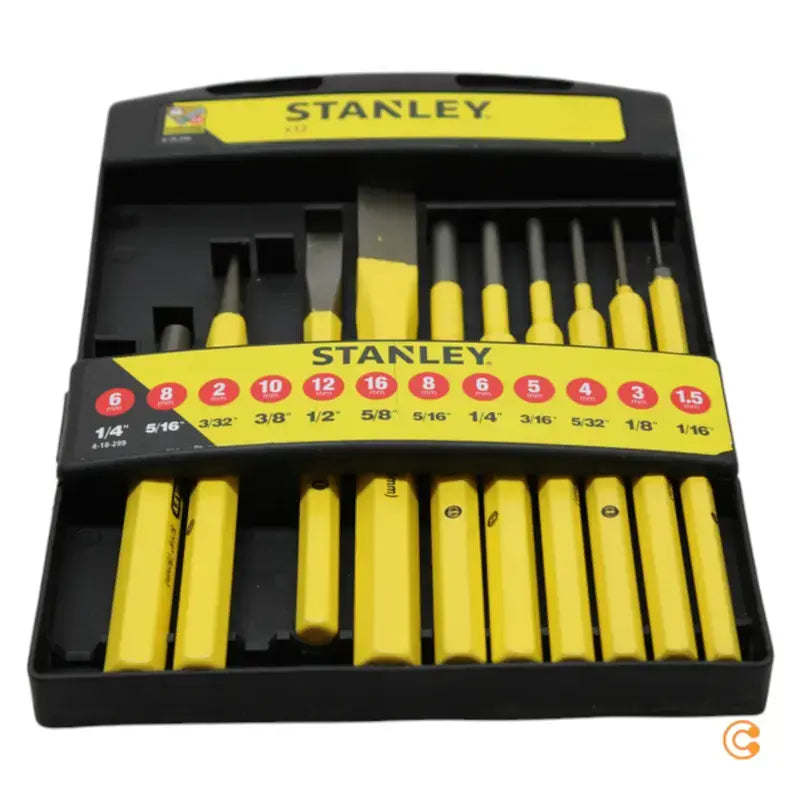 B-Ware Stanley 4 18 299 Schlagwerkzeug Satz 12teilig Meißel Set Werkzeug Durschläger