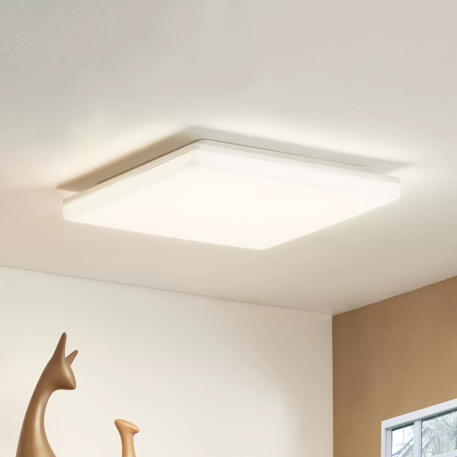 B-Ware Prios Artin Led Deckenlampe Sensor Eckig 33 Cm Deckenleuchte Leuchte Lampe Li342