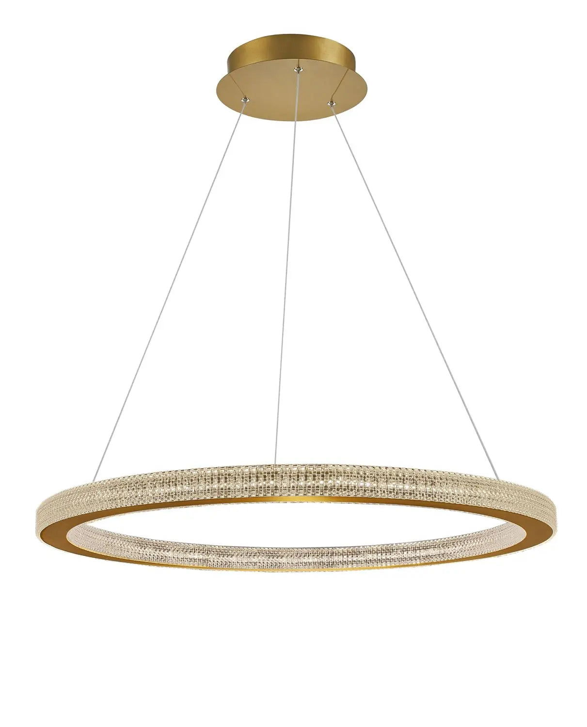 B-Ware Nova Luce Pendelleuchte Hängeleuchte Led Fiore Gold Warmweiß Dimmbar 80 Cm 80 W
