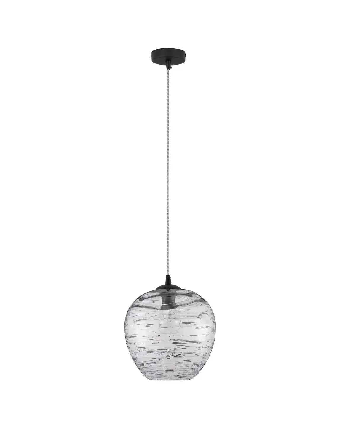 B-Ware Nova Luce Pendelleuchte Hängeleuchte Evleen Schwarz Metall Glas E27 Led 120 Cm
