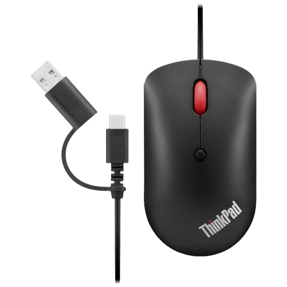 B-Ware Lenovo Maus Mouse Kabelgebunden Optisch Schwarz Think Pad Usb Usb C 4 Tasten