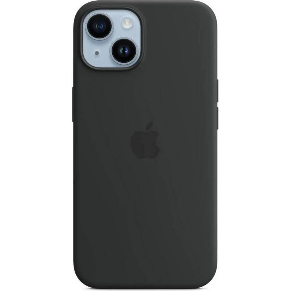 B-Ware Apple Case Cover Hülle Apple I Phone 14 Schwarz Mag Safe Silikon Induktives Laden