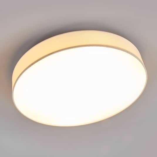 B-Ware Lindby Deckenleuchte Deckenlampe Led Lampe Stoff Weiß Wohnraum Beleuchtung 50 Cm