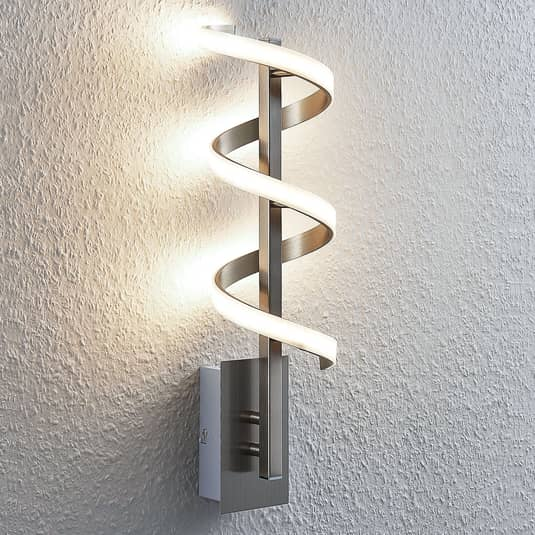 B-Ware Lindby Led Wandleuchte Pierre Wandleuchte Flurleuchte Lampe Led 12,5 W Nickel255