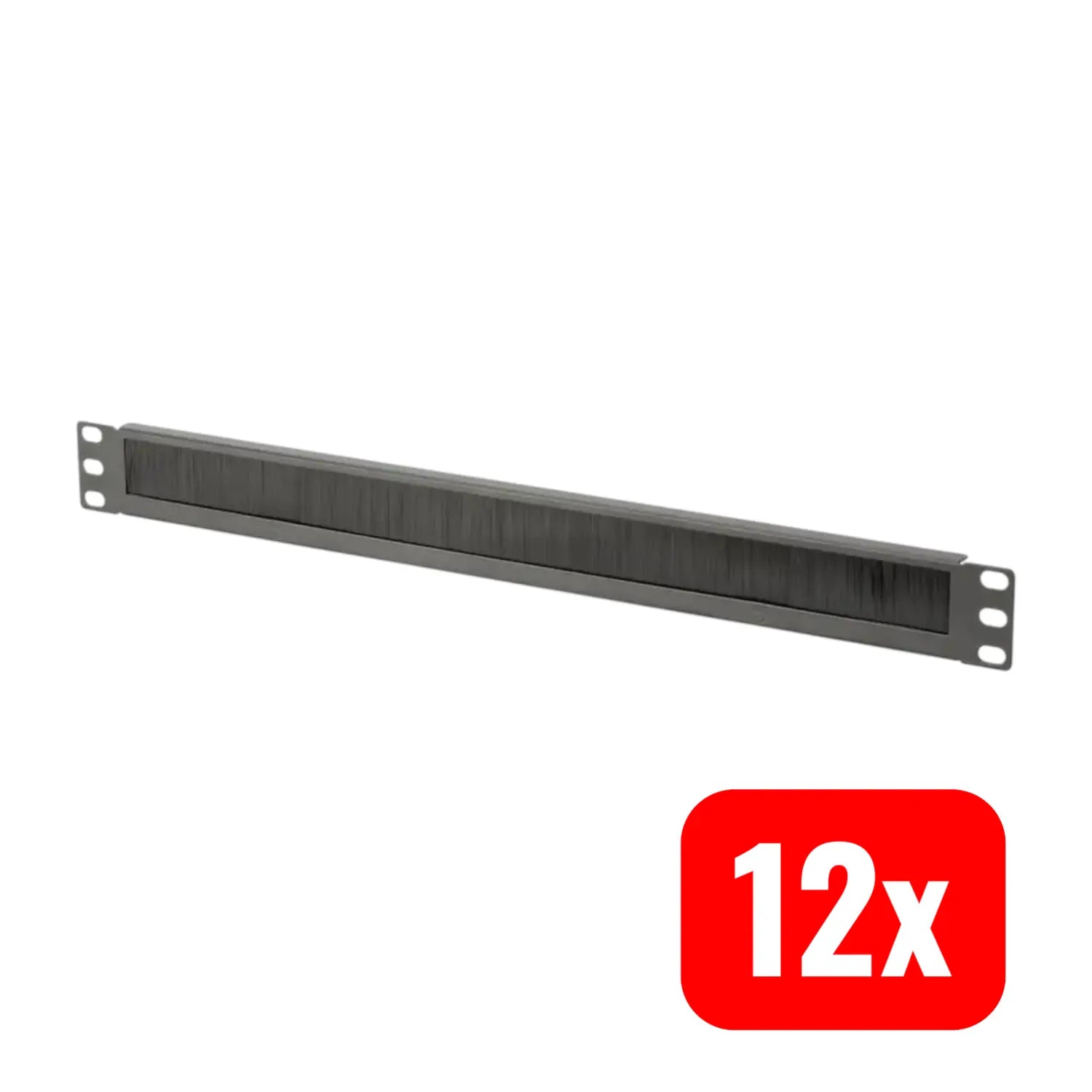 B-Ware Digitus Netzwerkschrank Kabelmanagement Bürstenleiste 19 Zoll 1 He 482mm 12 Stück