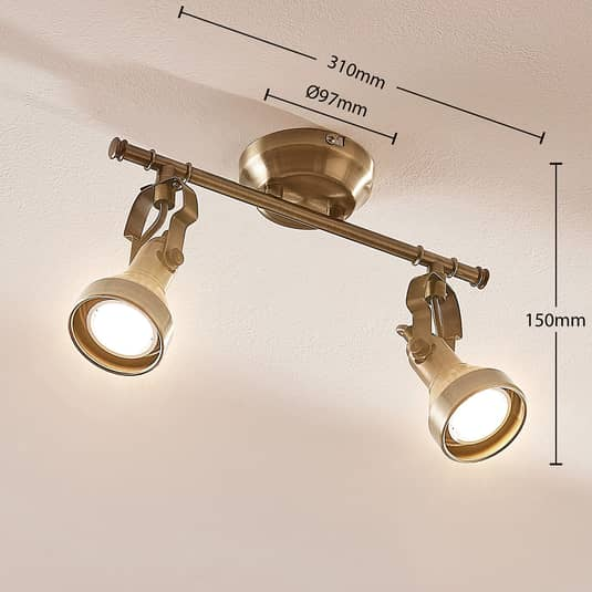 B-Ware Lindby 2 Flammige Led Deckenlampe Perseas Gu10 Deckenlampe Deko Deckenlicht