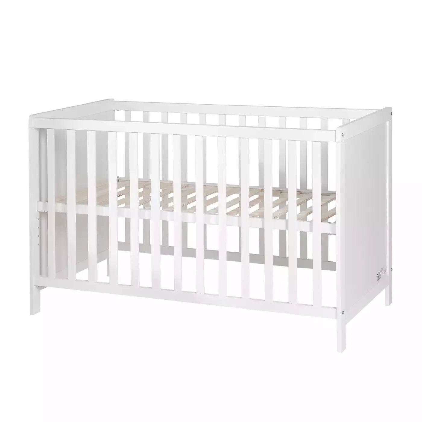 B-Ware Roba Kinderbett Babybett Hamburg Beistellbett Weiß Holz Lattenrost Kinderbett
