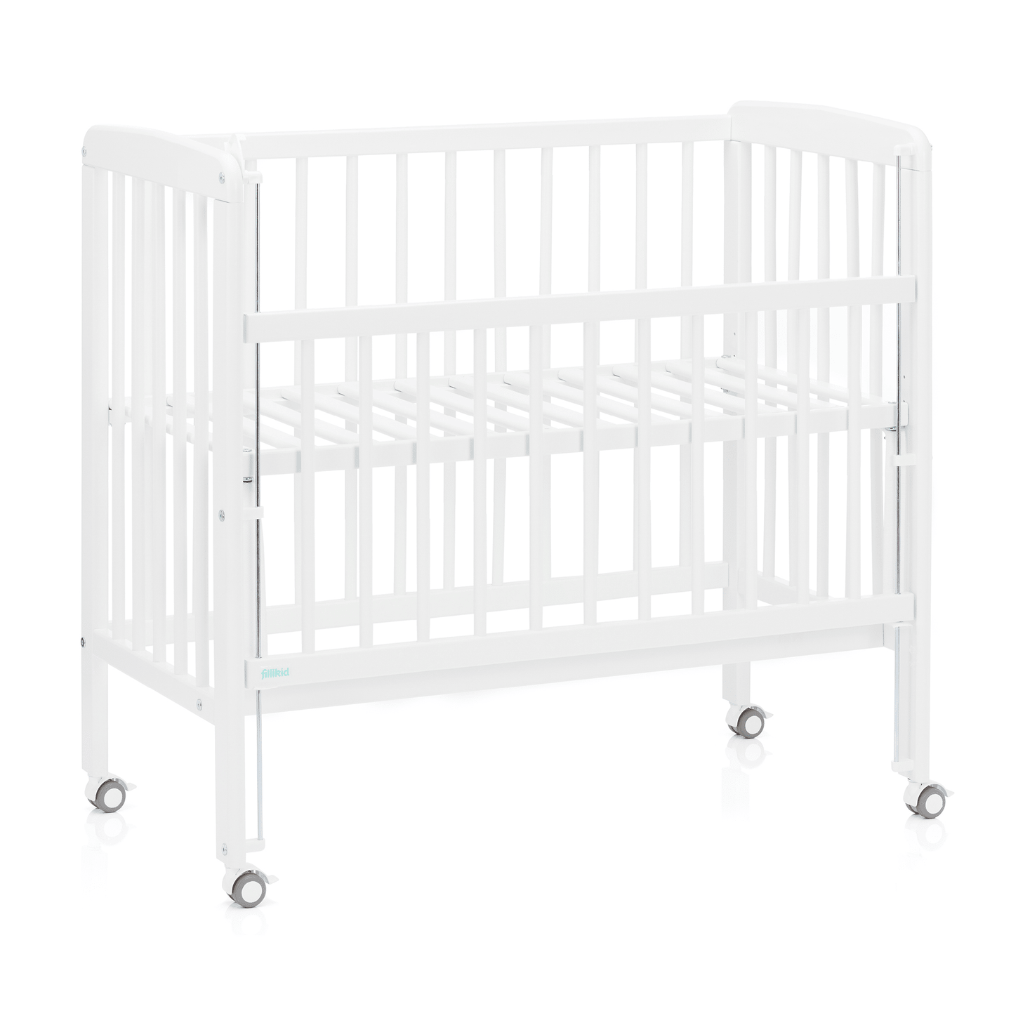 B-Ware Fillikid Beistellbett Nino Kinderbett Babybett Reisebett Höhenverstellbar Weiß