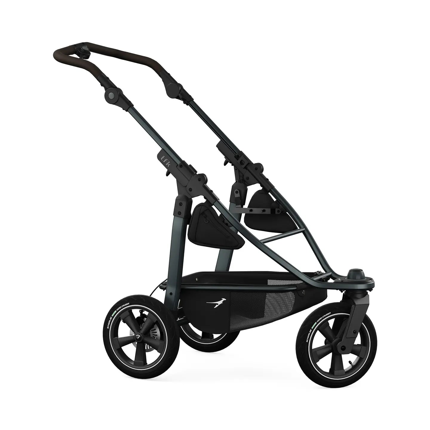 B-Ware Tfk Mono 3 Rahmen Gestell Kinderwagen Schwarz Lufträder Seitentaschen Korb Alu