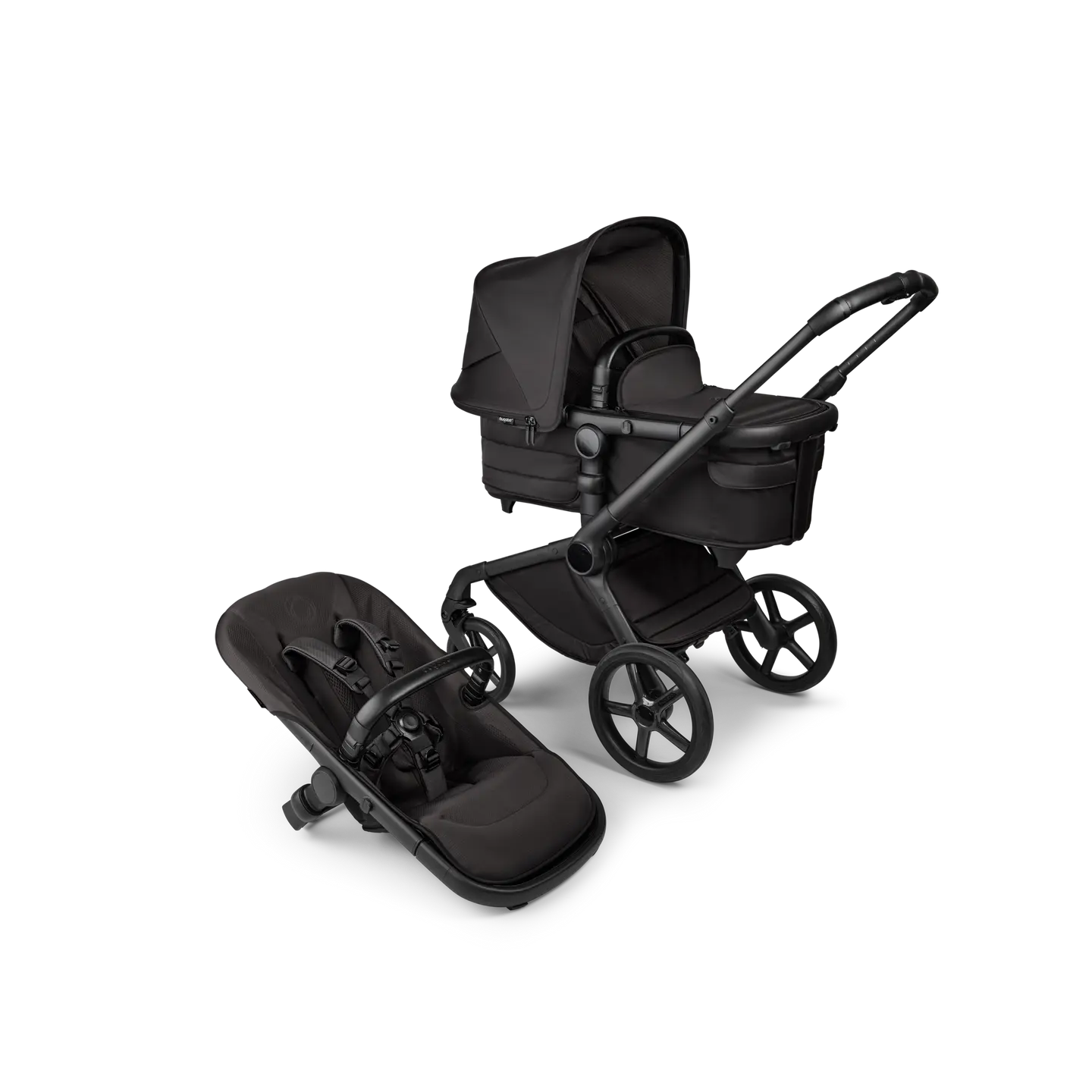 B-Ware Bugaboo Kinderwagen Sportwagen Fox 5 Black Moon Liegeaufsatz Sitz Komfort
