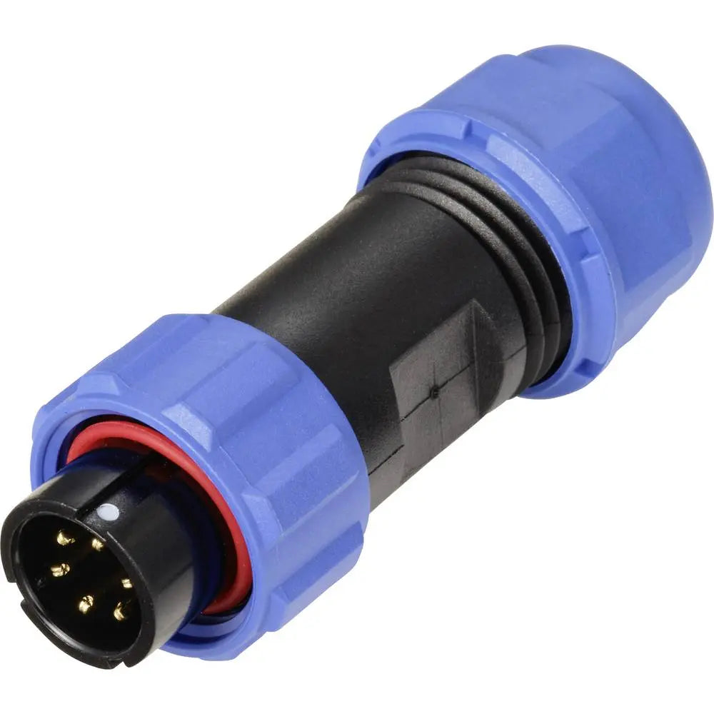 B-Ware Weipu Rundstecker Stecker Verbinder Sp13 Schwarz 6 Pol 25 Stück