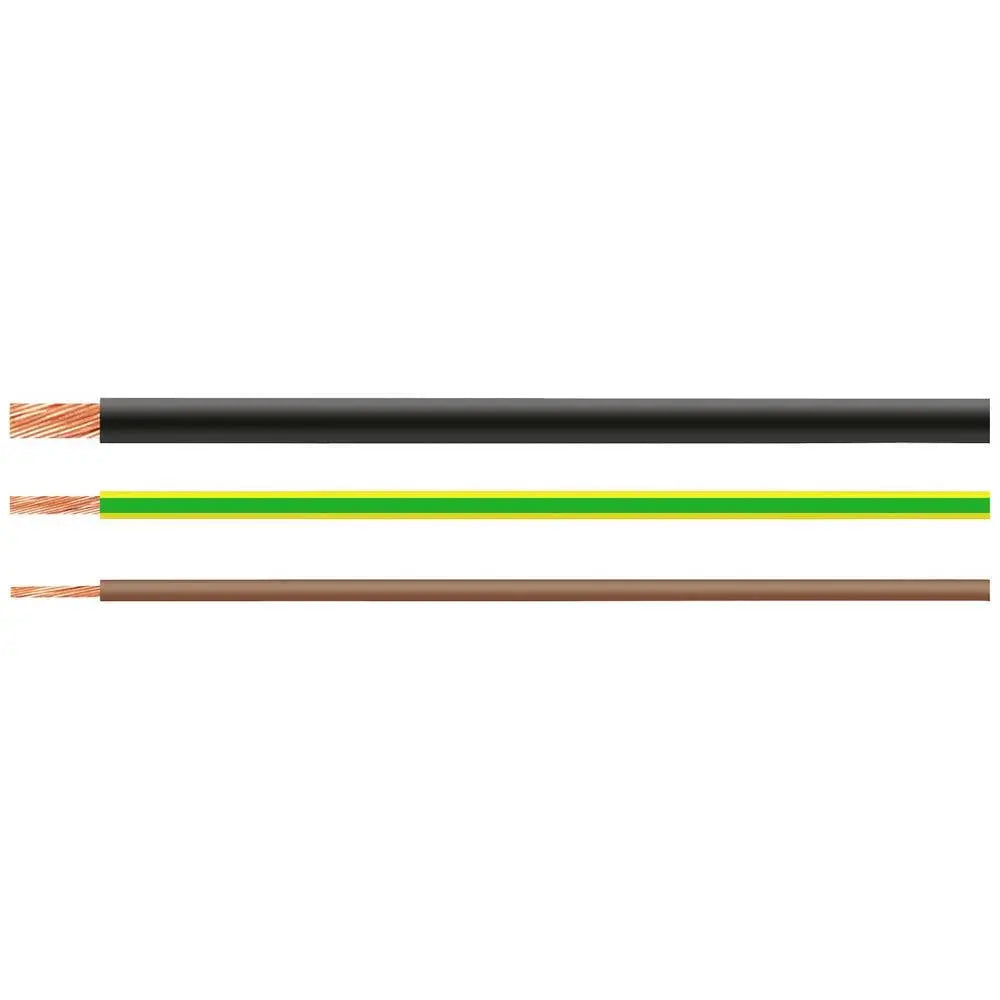 B-Ware Helu Einzelader Leitung Kabel H07 V K 1 X 4 Mm² Flammwidrig Braun Weiß Pvc 100 M