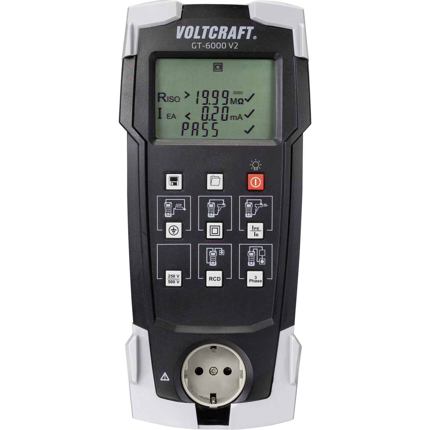 Voltcraft Gerätetester Prüfgerät Gt 6000 V2 Tester Kalibriert Iso B-Ware
