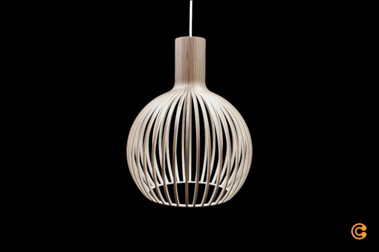 B-Ware Secto Octo Small 4241 Pendelleuchte ø 45 X H 55 Cm Walnuss Lampe