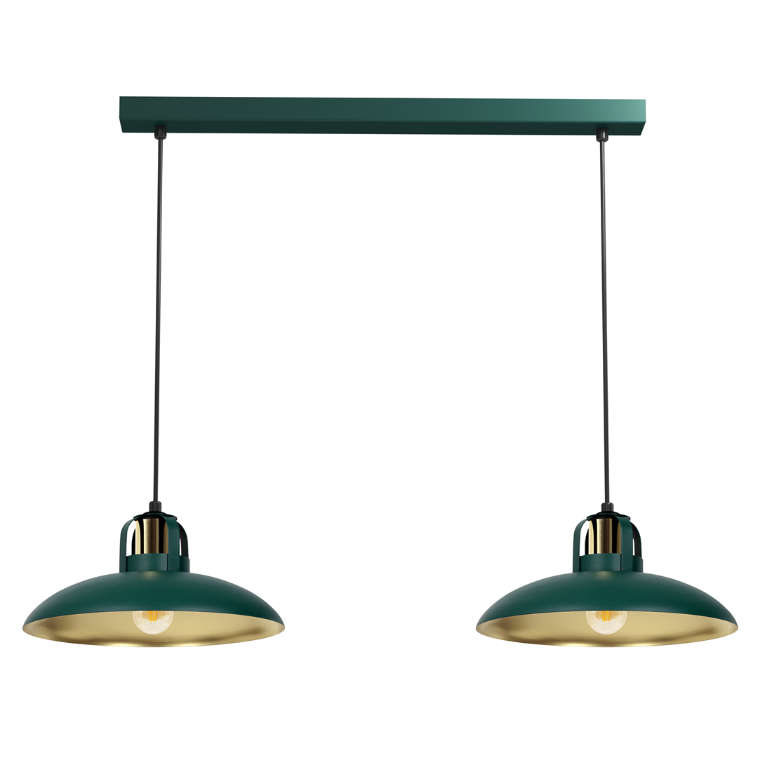 B-Ware Milagro Hängeleuchte Felix Grün/Gold 2 X E27 Hängelampe Lampe Leuchte Spot Licht
