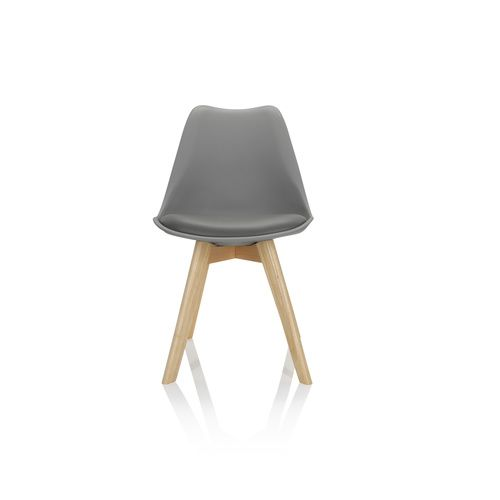 B-Ware Hjh Office Besucherstuhl Schalenstuhl Scandi Esszimmerstuhl Kunststoff Grau 414