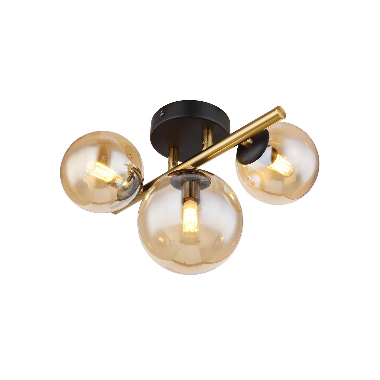 B-Ware Globo Riha Deckenleuchte Lampe Led Glas Amber Leuchte Glas Amber 28 5 Cm