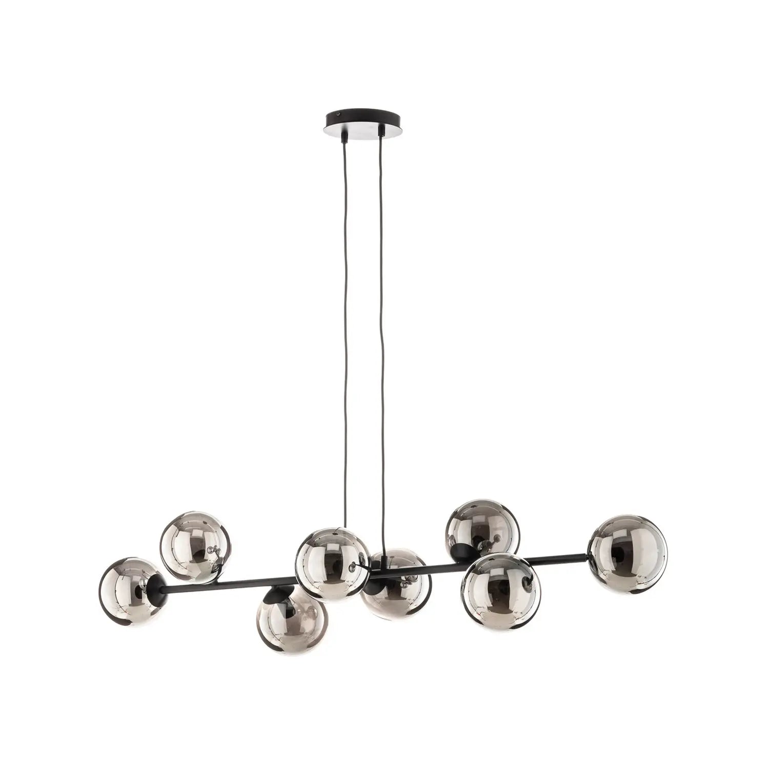 B-Ware Glassy Pendelleuchte Hängeleuchte Lampe Glas Schwarz Graphit E14 Wohnzimmer