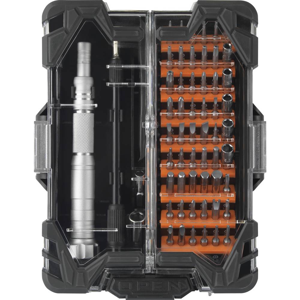 B-Ware Toolcraft to-7116297 Bit Screwdriver Set 62-piece S2 Steel Compact