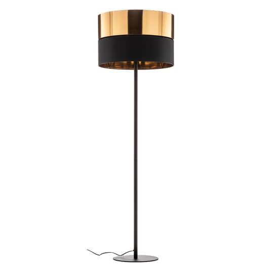 B-Ware Euluna Stehleuchte Hilton, Schwarz/Gold Stehlampe Lampe Leuchte E27 60 W Ip20