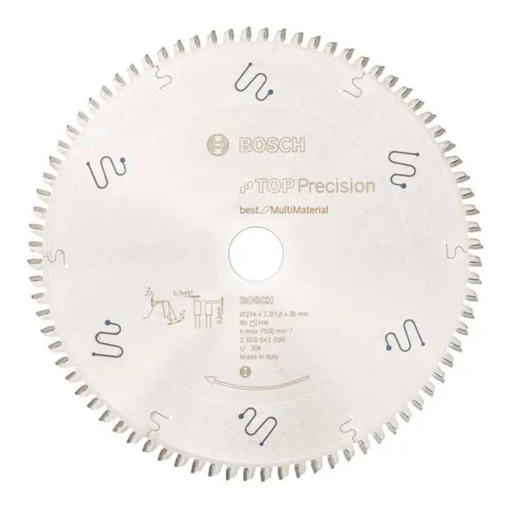 B-Ware Bosch Kreissägeblatt Sägeblatt Multi Material 254mm 30mm 2,3mm 80 Zähne