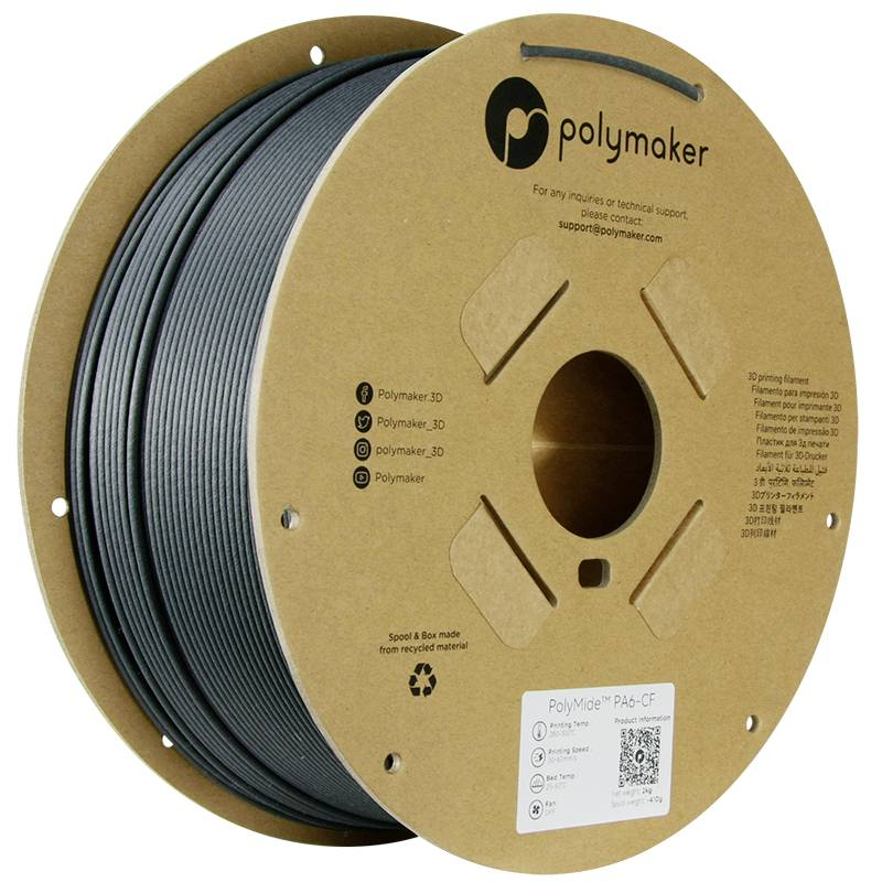 B-Ware Polymaker Pg03004 Pa6 Cf Kohlenstofffaserverstärktes Filament Druckerfilament