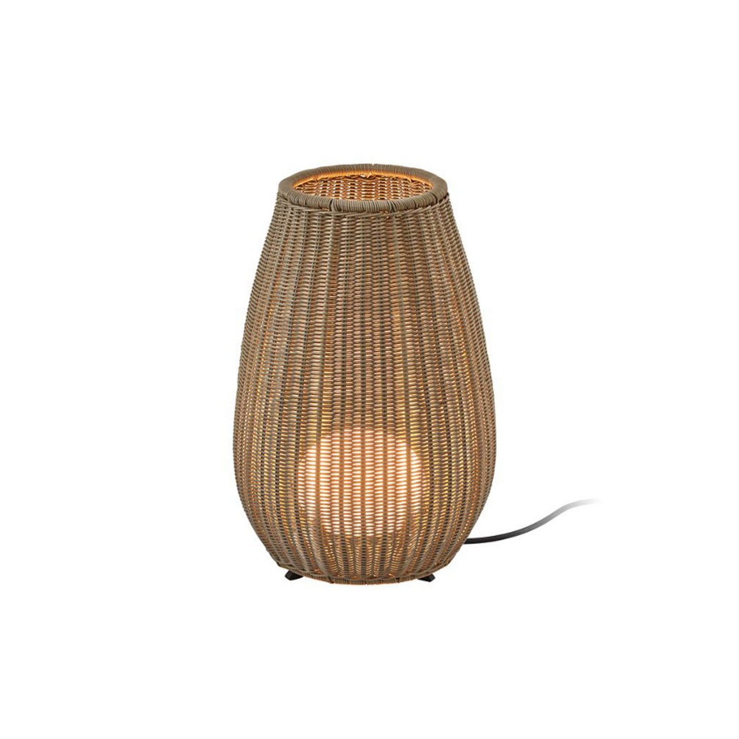 B-Ware Bover Led Tischleuchte Tischlampe Deko Lampe Amphora Braun Beige Höhe 47 Cm
