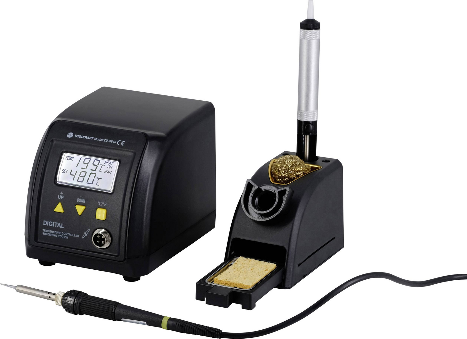 B-Ware Toolcraft Zd 8916 Lötstation Digital 60 W 160 Bis 480 °C Inkl. Entlötsaugpu859