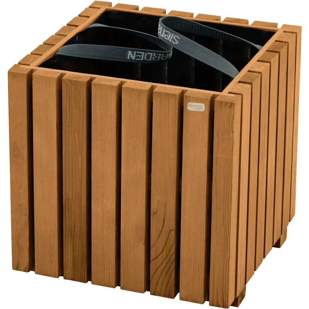 B-Ware Siena Garden Oskar Pflanzkasten Blumenkasten Kiefernholz Vlies Braun U76257 40cm