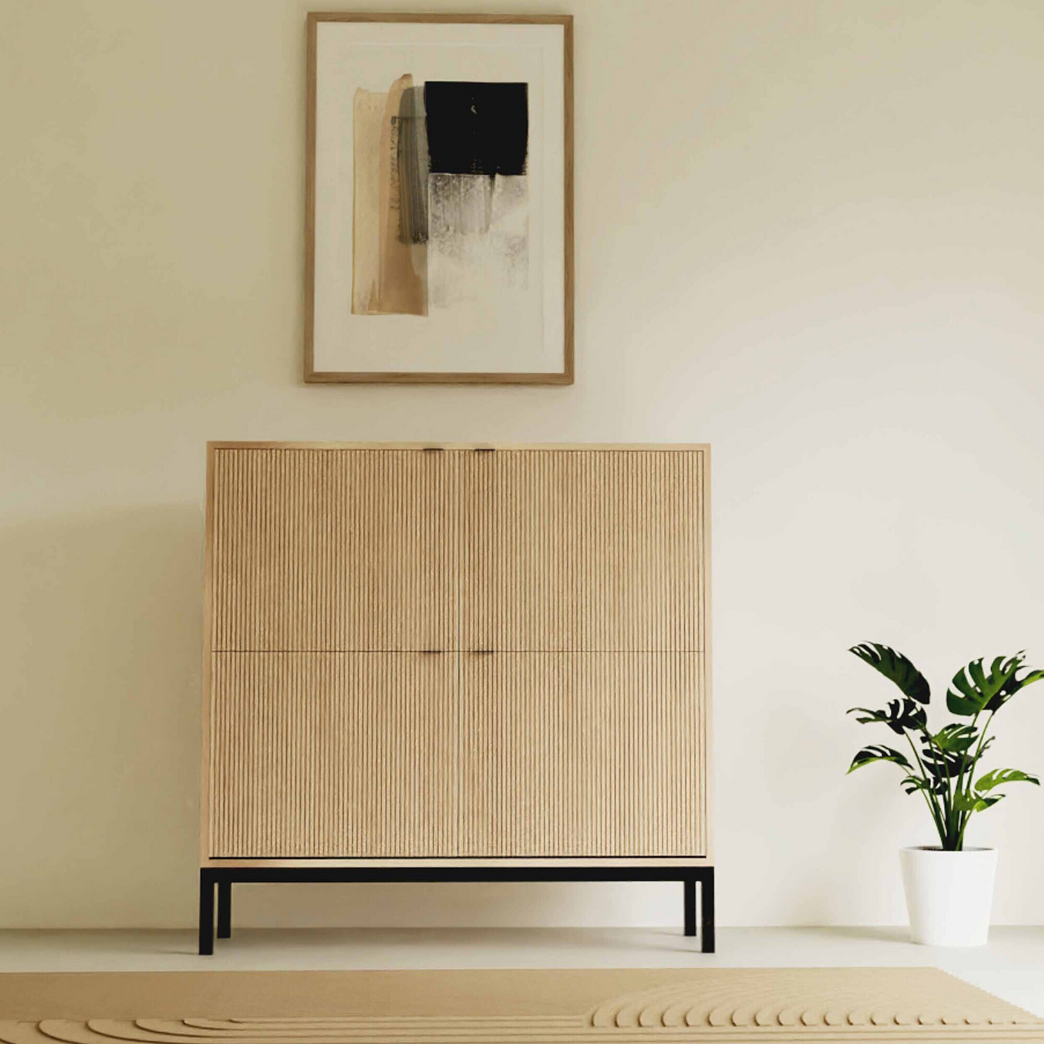 B-Ware Portobello Highboard Schrank Stauraummöbel Sami 110x120x40cm Siehe Text/Foto