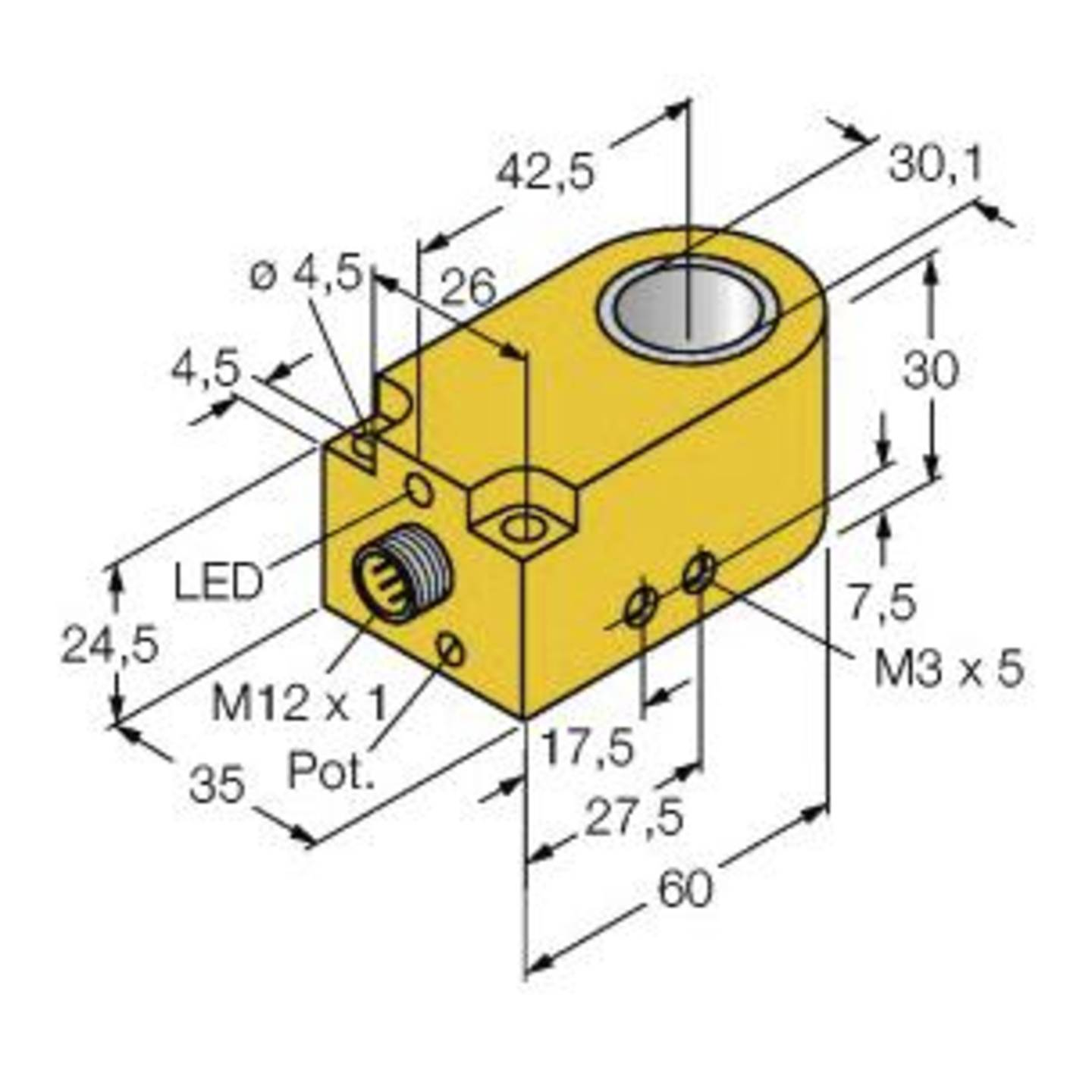 B-Ware Turck Induktiver Sensor Pnp Schließer Bi30 R W30 Dap6 X H1141 Gerät Zubehör