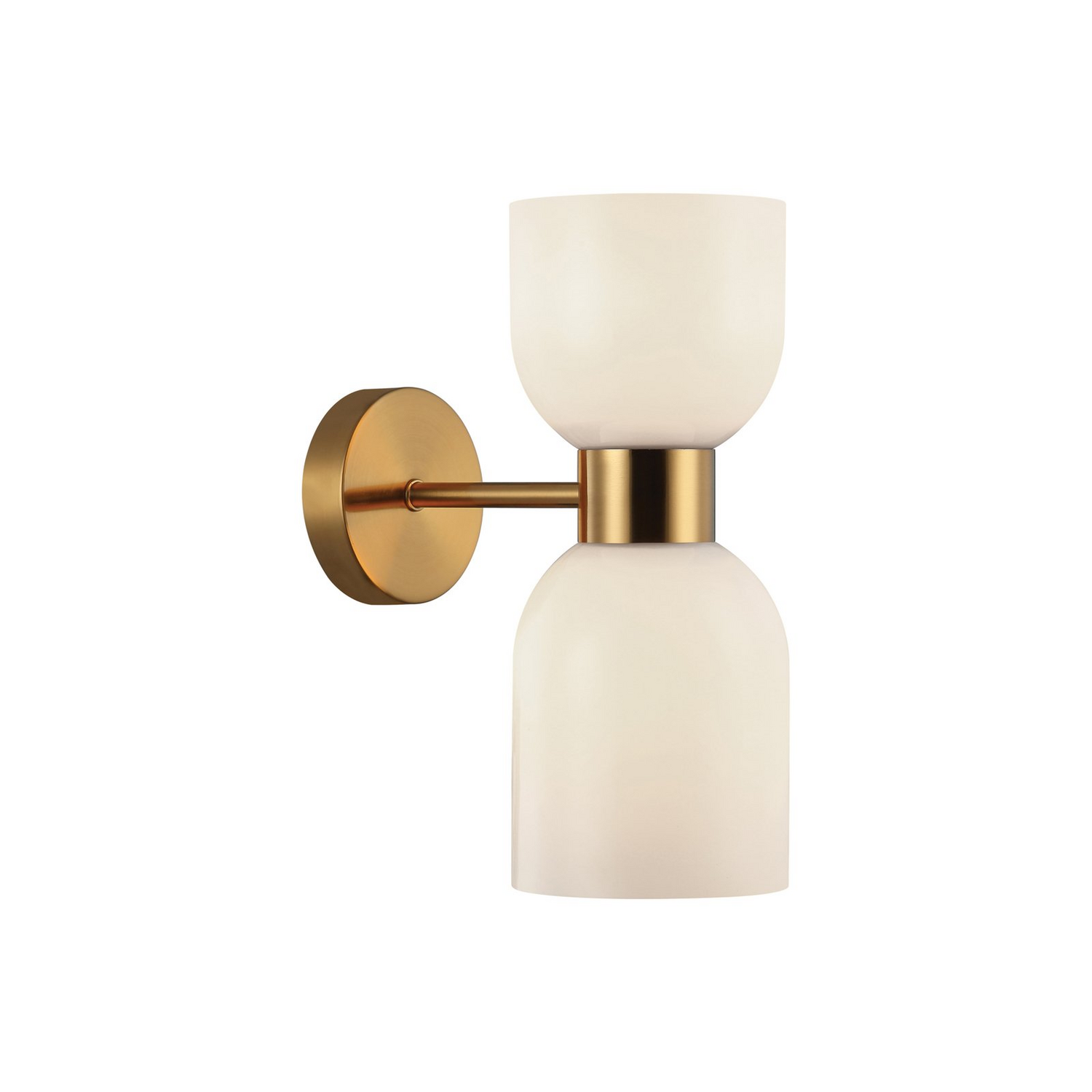 B-Ware Viokef Wandleuchte Memory Wandlampe Wandlicht Leuchte Glas Bronze/Weiß 2 Flam537