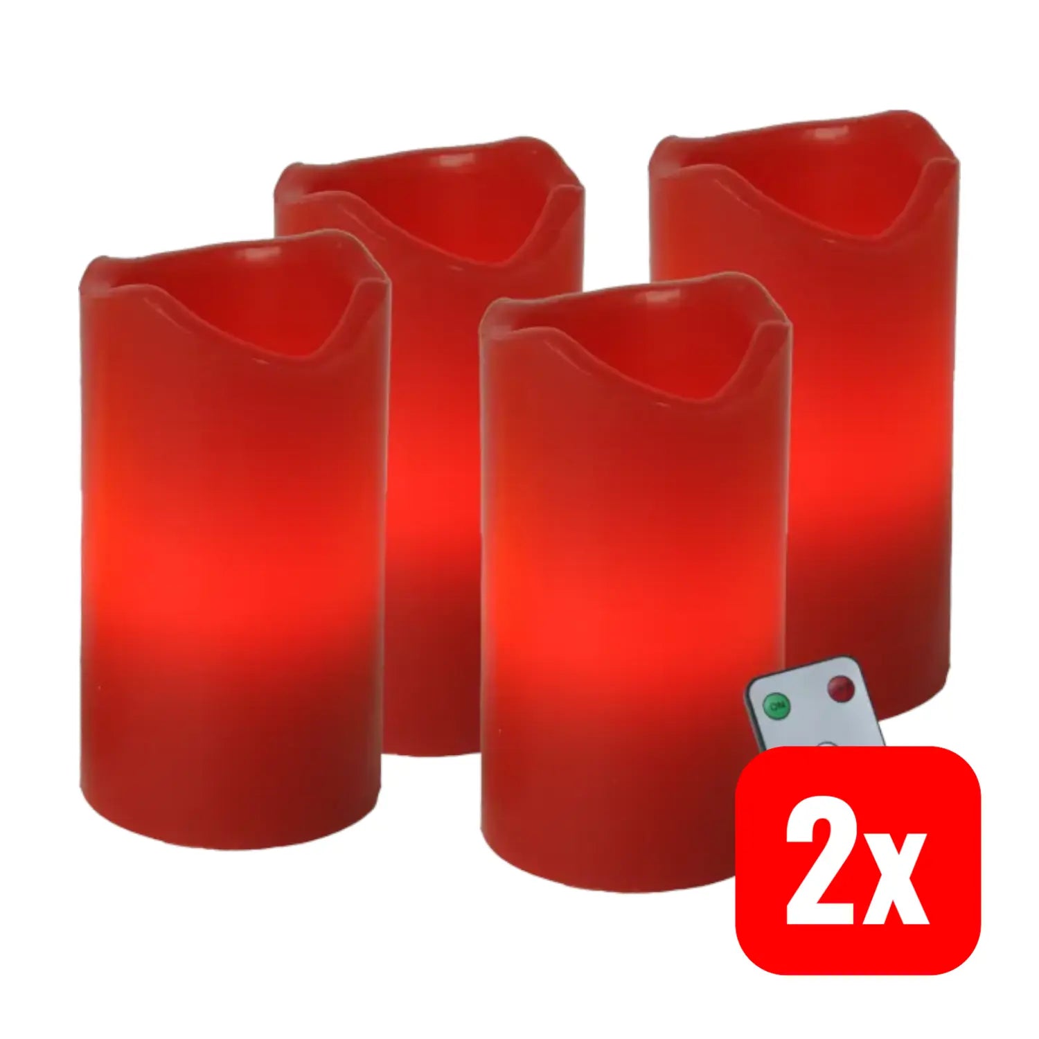 B-Ware Star Trading Candle Led Kerzen Kerzen Lichter 4 Er Set Fernbedienung Rot 2 Sets