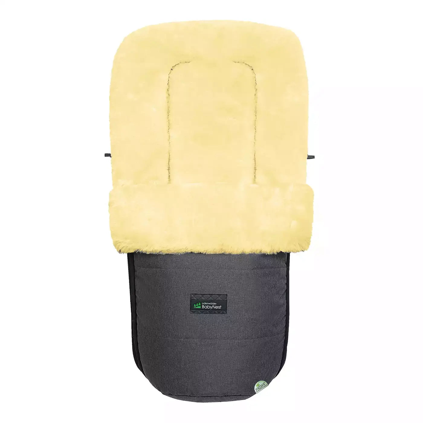 B-Ware Odenwälder Fußsack Wintersack Leon Lammfell Kinderwagen Anthrazit Extra Warm