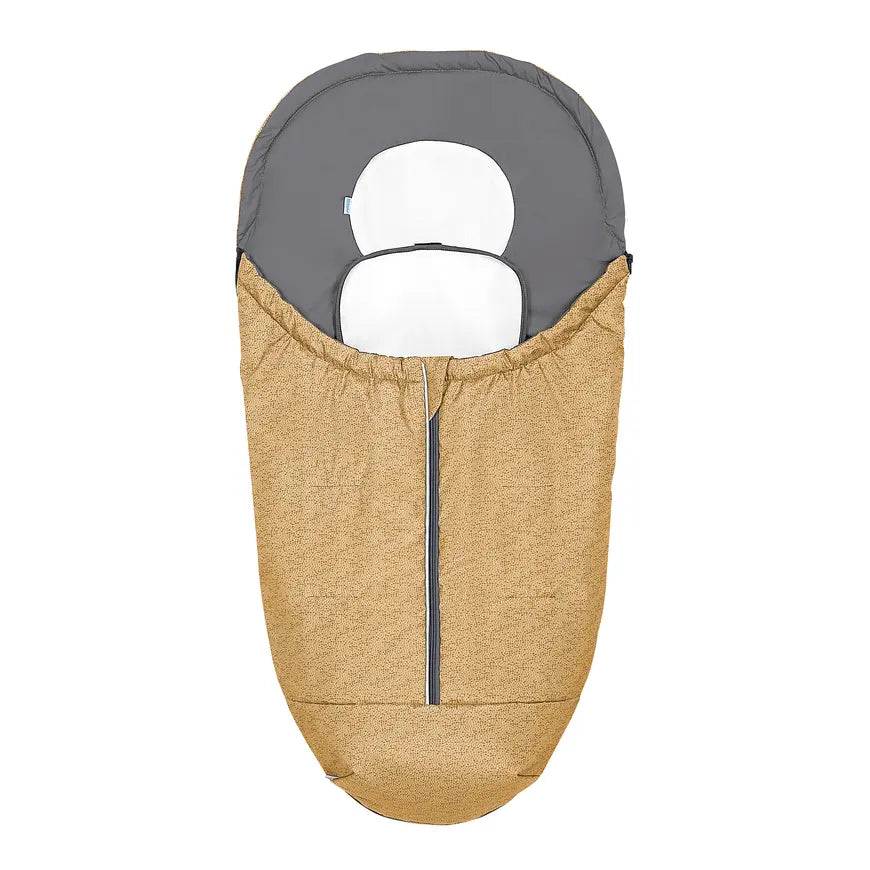 B-Ware Odenwälder Fußsack Schlafsack Klimocool System Modern Blizzard Dark Mustard