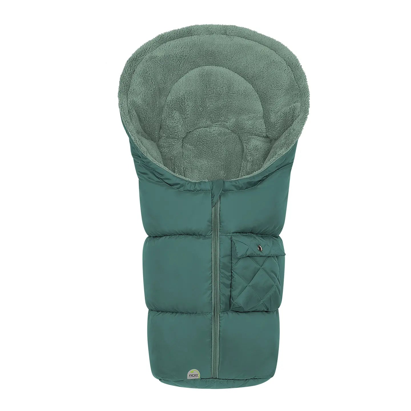 B-Ware Odenwälder Fußsäckchen Gino Winterfußsack Babyschale Grün Ada Boden Microteddy