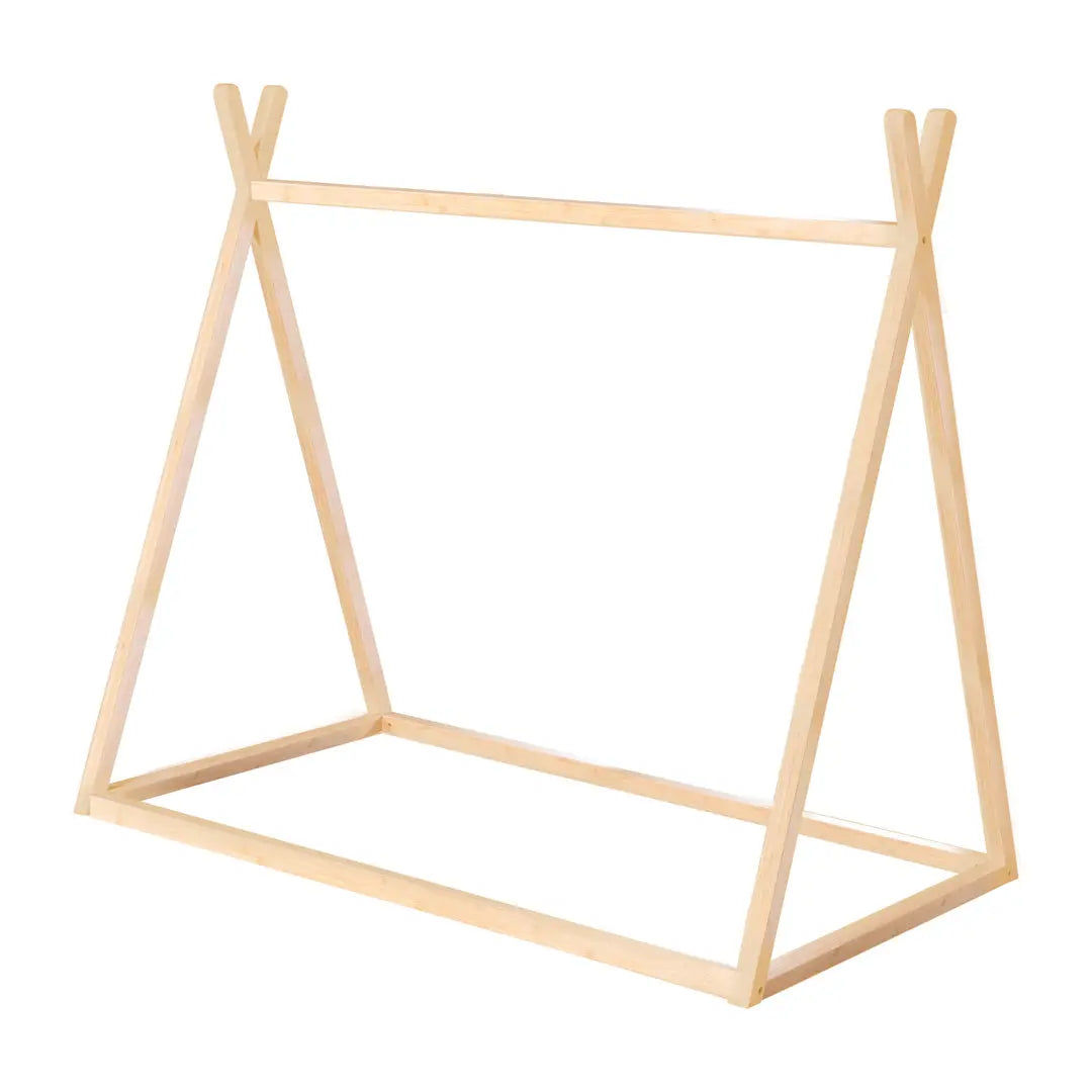 B-Ware Roba Tipilounge Kinderbett Zeltbett Montessori Bambusholz 70 X 140 Cm Natur