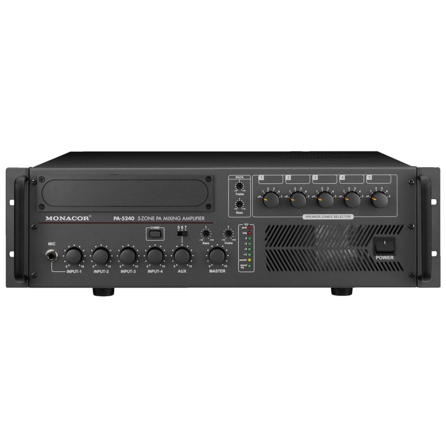 Monacor Pa 5240 Ela Verstärker Audioverstärker 240 W 5 Zonen Schwarz B-Ware
